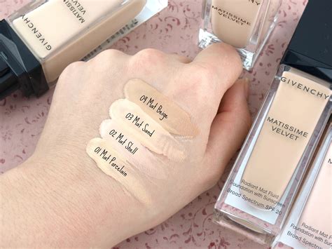 givenchy matissime velvet foundation swatches|Givenchy Matissime Velvet Foundation Review – Before & After.